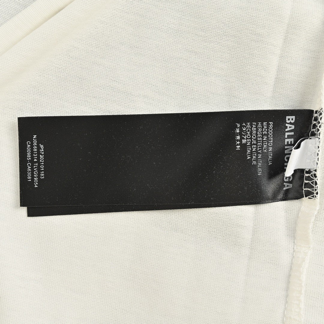 Balenciaga Grey Logo T-Shirt (White)