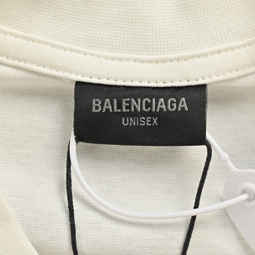 Balenciaga Grey Logo T-Shirt (White)