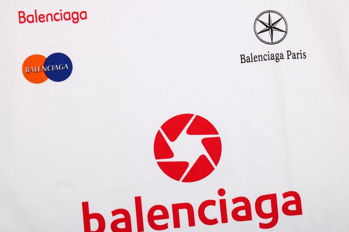 BALENCIAGA SPONSOR LOGO T-SHIRT WHITE