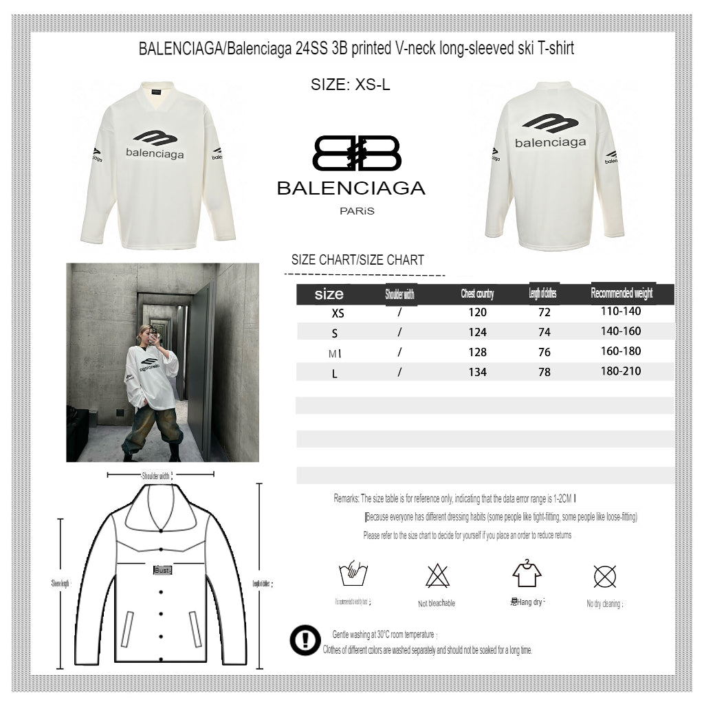 Balenciaga Long Sleeve Logo Shirt