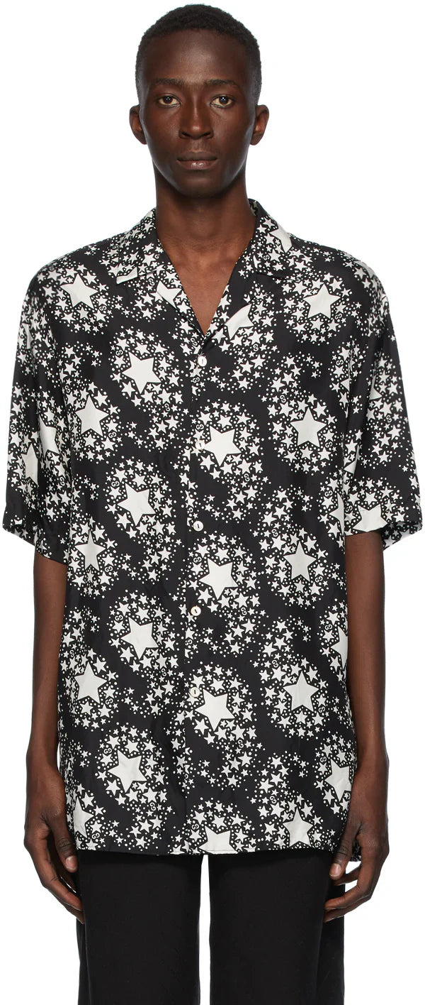 GUCCI || Mens Star Printed Silk Bowling Shirt