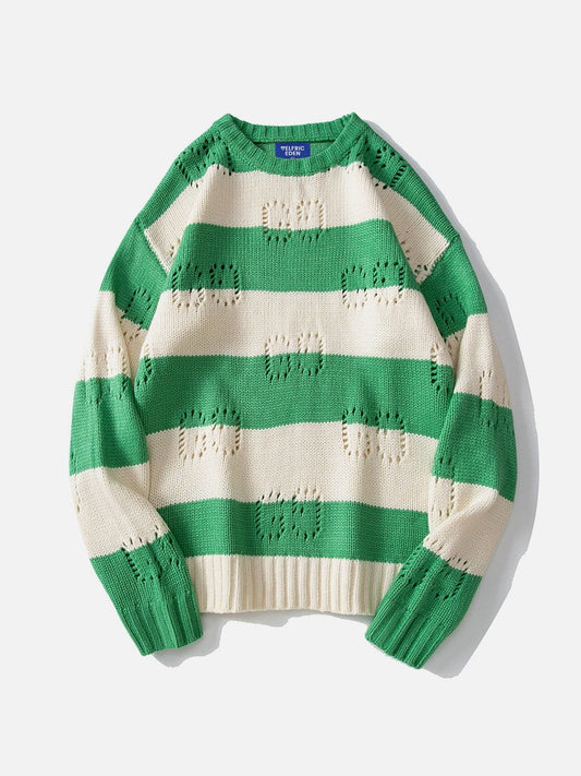 GUCCI || Men's GG Stripe Jumper Green/Yellow