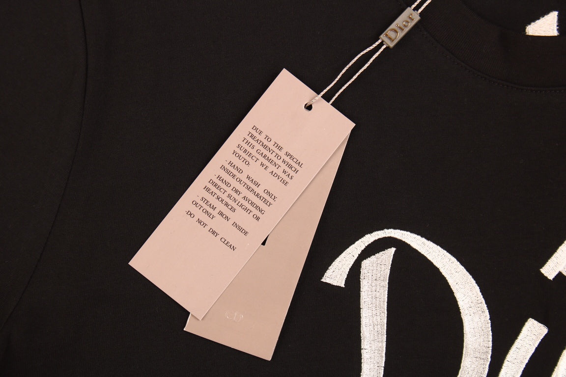 Dior Script Logo T-Shirt (Black)