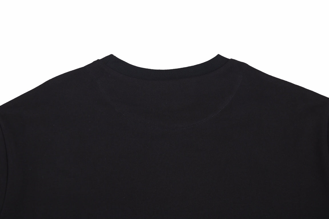 Chic Black Prada Logo Pocket Tee