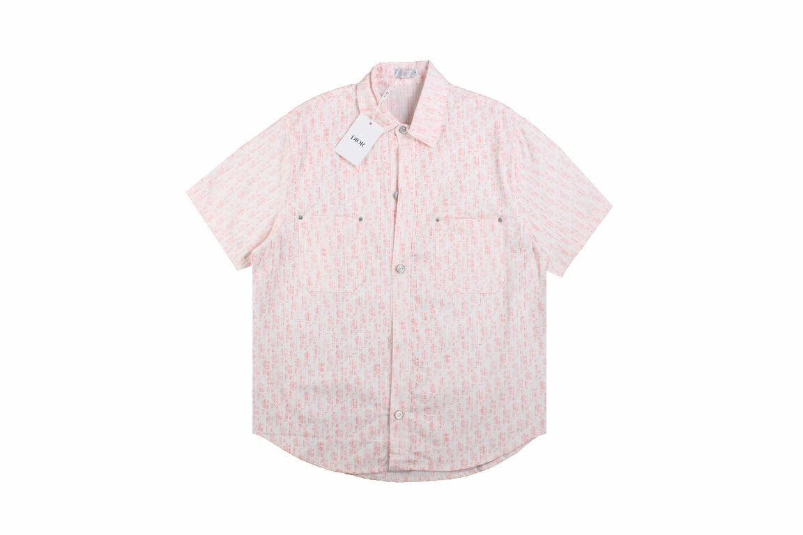 Dior Monogram Shirt (Pink/White)