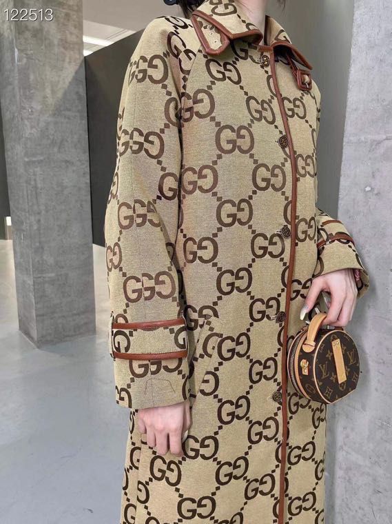 Gucci Jumbo GG Canvas Coat For Women