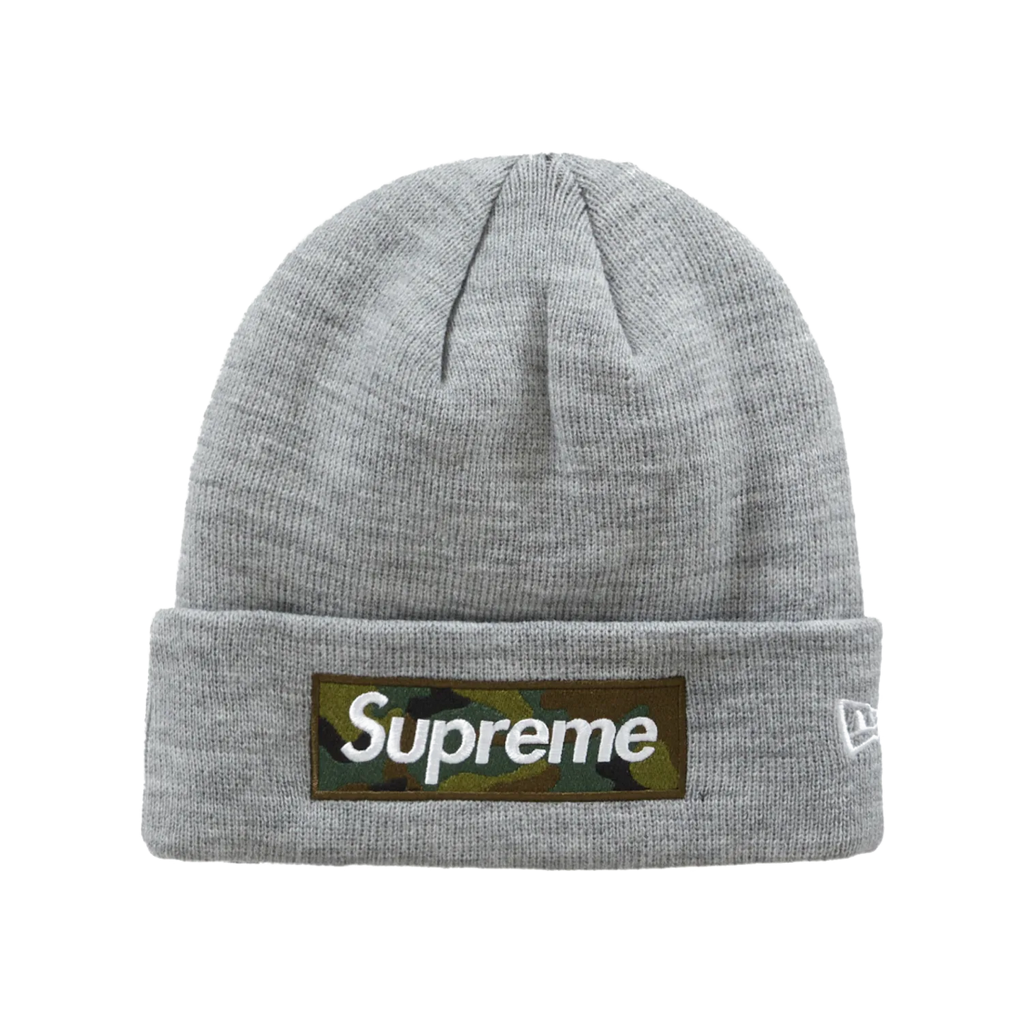 Supreme New Era Box Logo Beanie (FW23) Heather Grey