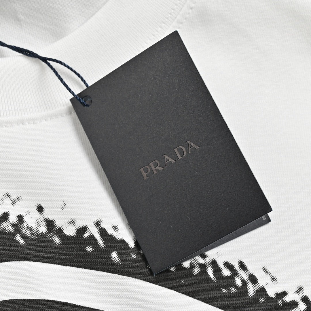 Stylish Prada Graphic Logo Tee