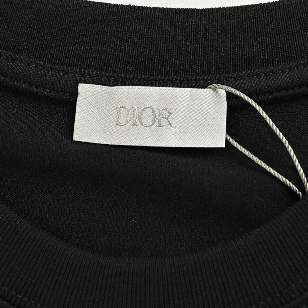 Dior Black T-Shirt with Logo Patch