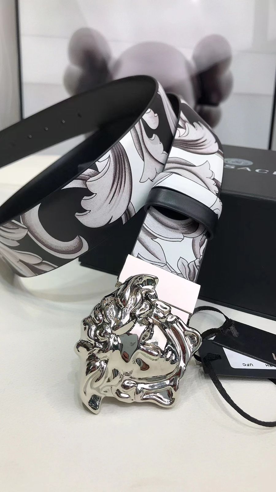 Versace La Medusa Silver Baroque Reversible Belt