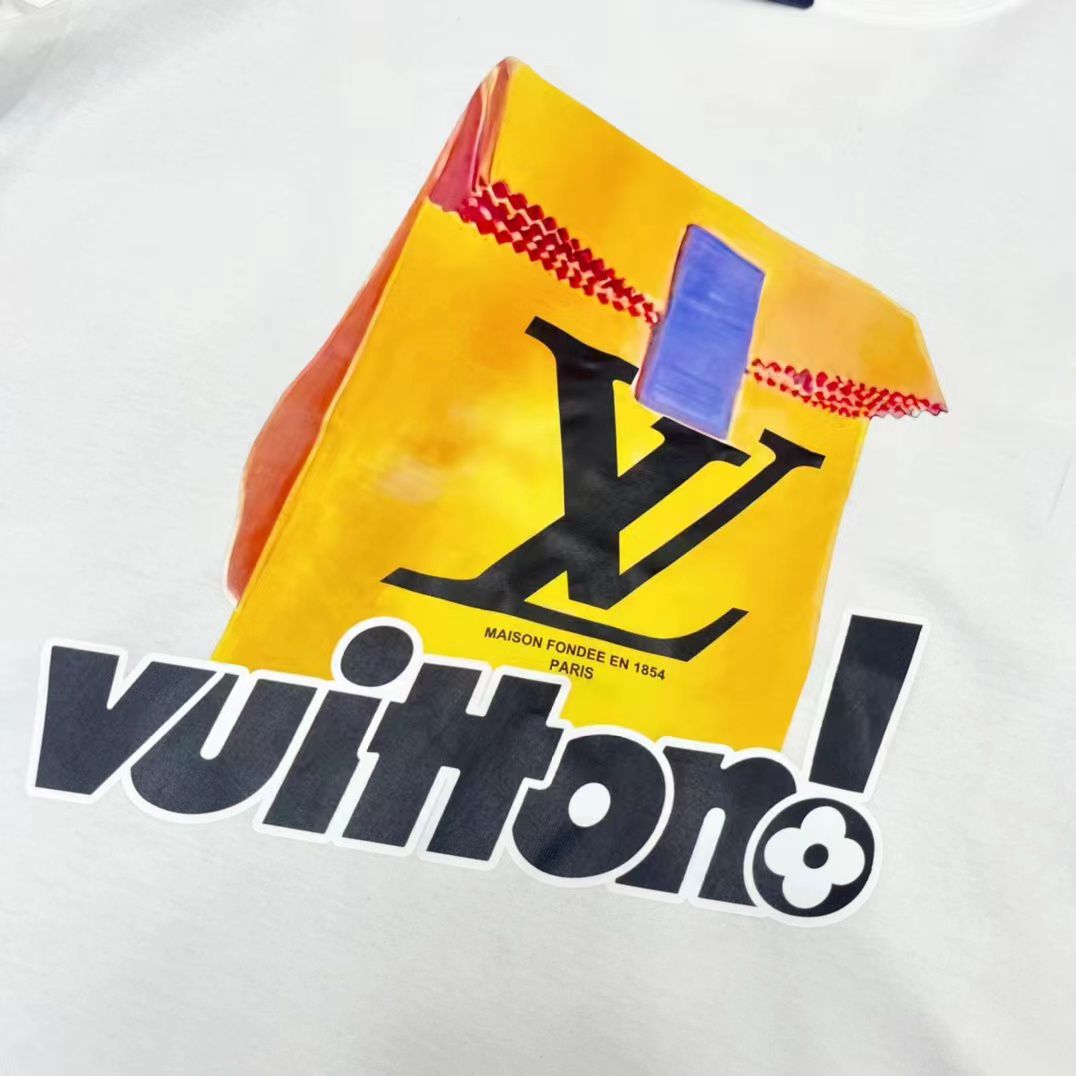 LOUIS VUITTON || 2024 SUMMER NEW SHORT-SLEEVE WHITE T-SHIRT