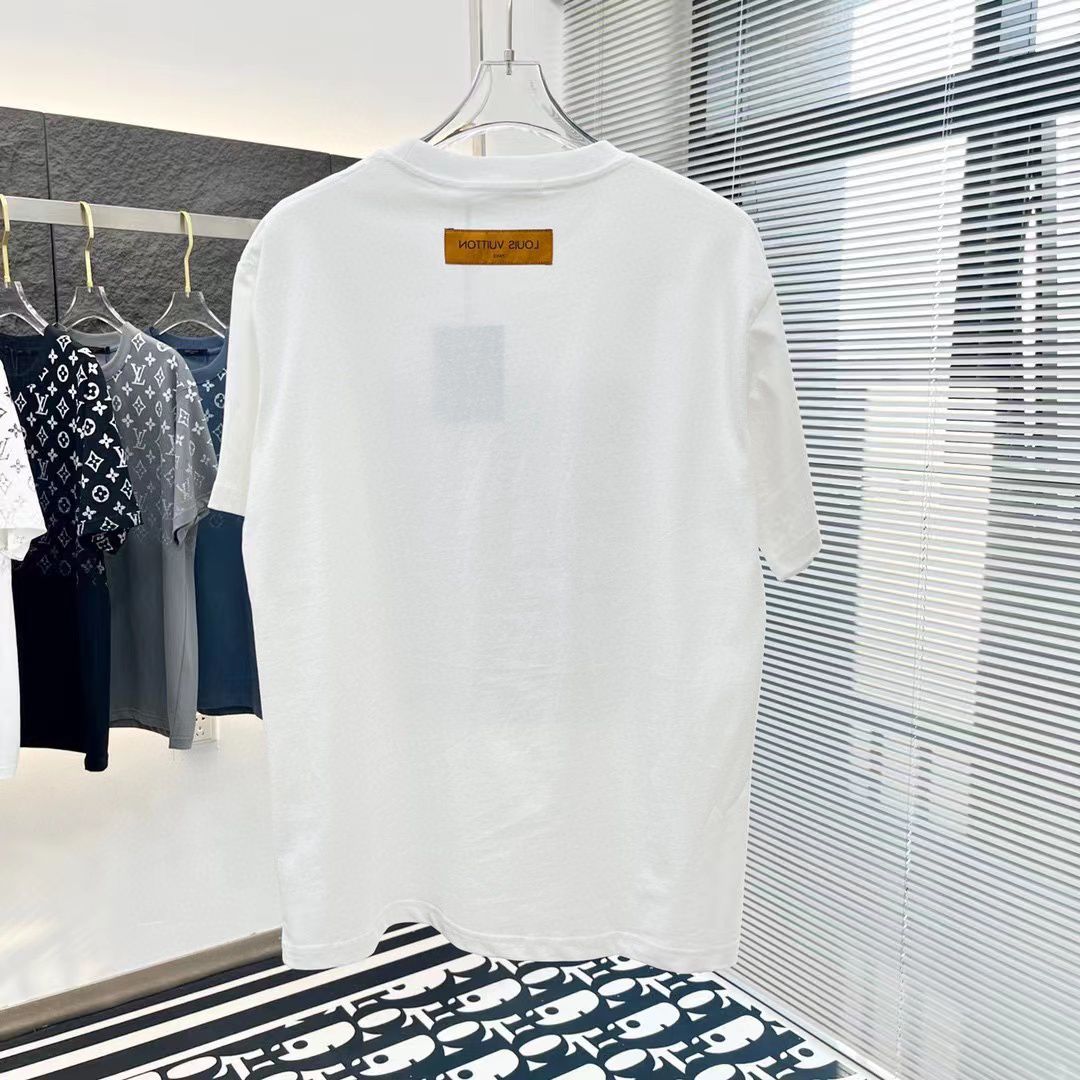 LOUIS VUITTON || 2024 SUMMER NEW SHORT-SLEEVE WHITE T-SHIRT