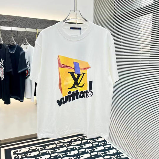 LOUIS VUITTON || 2024 SUMMER NEW SHORT-SLEEVE WHITE T-SHIRT