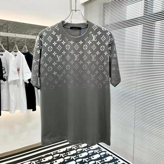 LOUIS VUITTON || Oversize Gradient Cotton Grey T-Shirt