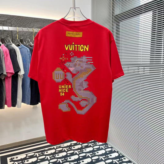 LOUIS VUITTON || Short-Sleeved Cotton T-Shirt