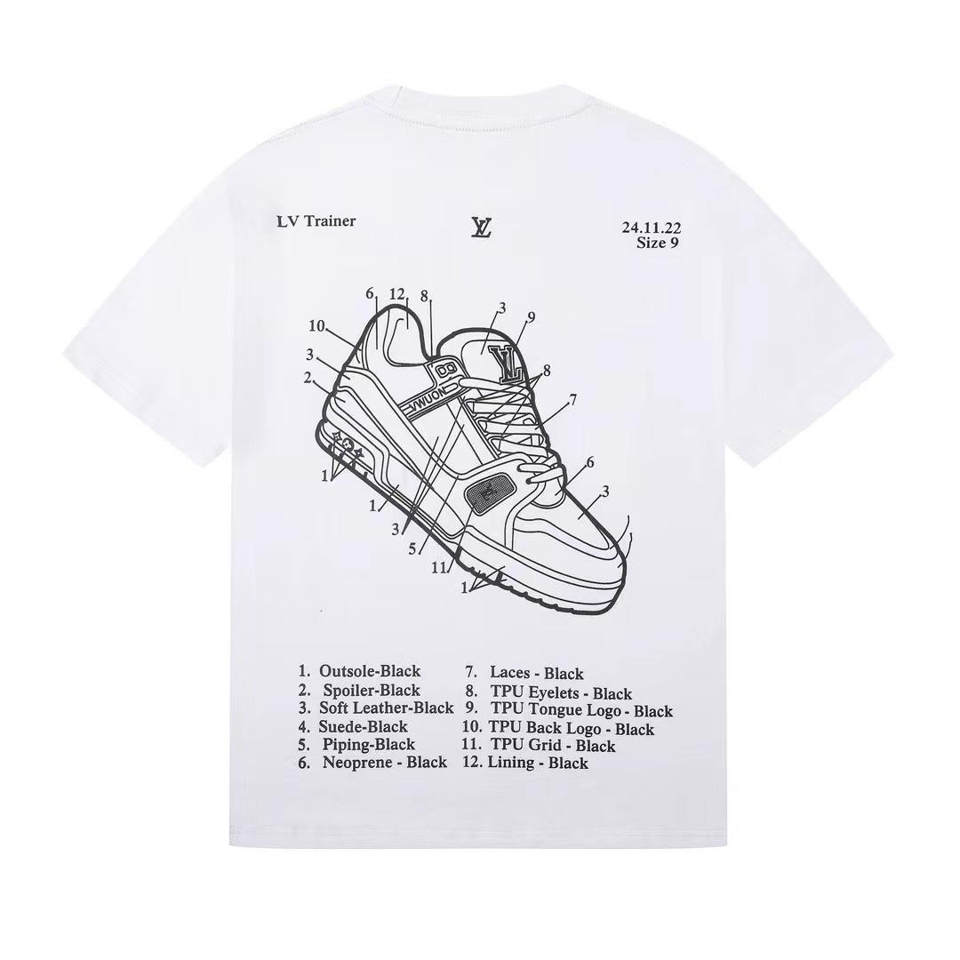 LOUIS VUITTON || Trainers Pattern Logo Effect Drop Shoulder T-Shirt