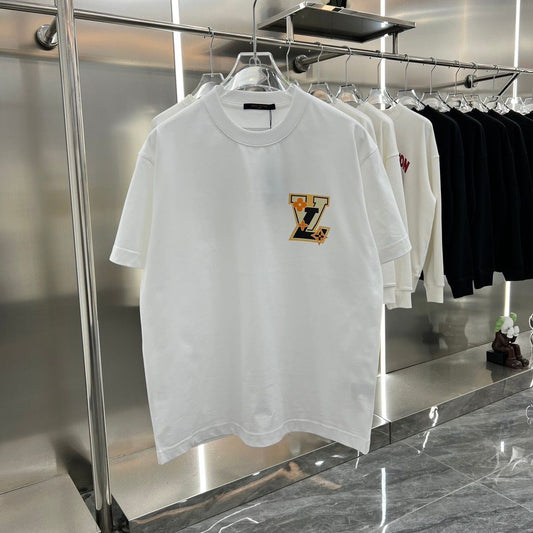 LOUIS VUITTON || White Drop Shoulder T-shirt