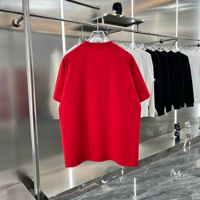 PRADA || PREMIUM DRAGON LOGO PRINT RED T-SHIRT