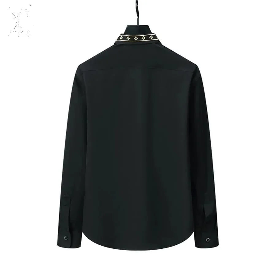 LOUIS VUITTON || High-End Letter-Printed Shirt Men's Fashion Long-Sleeved Shirt