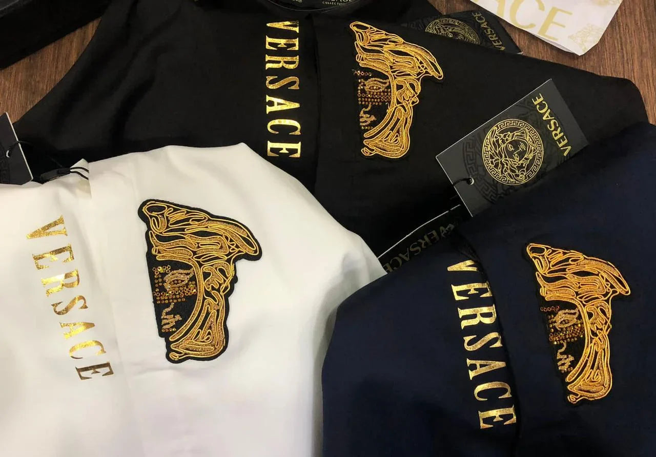 VERSACE || Golden Medusa Logo Shirt For Men