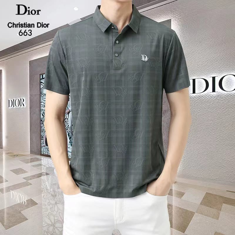 CHRISTIAN DIOR || High-End Short Sleeve Polo T-Shirt Lapel Collar