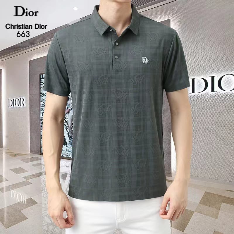 CHRISTIAN DIOR || High-End Short Sleeve Polo T-Shirt Lapel Collar