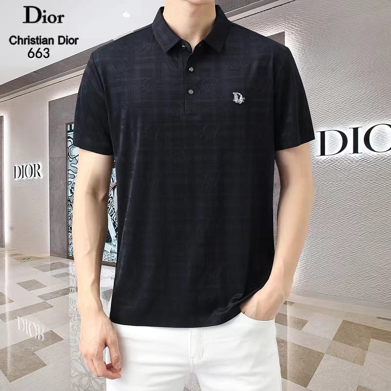 CHRISTIAN DIOR || High-End Short Sleeve Polo T-Shirt Lapel Collar