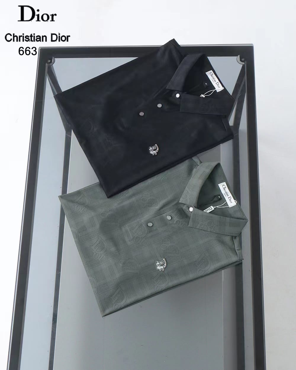 CHRISTIAN DIOR || High-End Short Sleeve Polo T-Shirt Lapel Collar