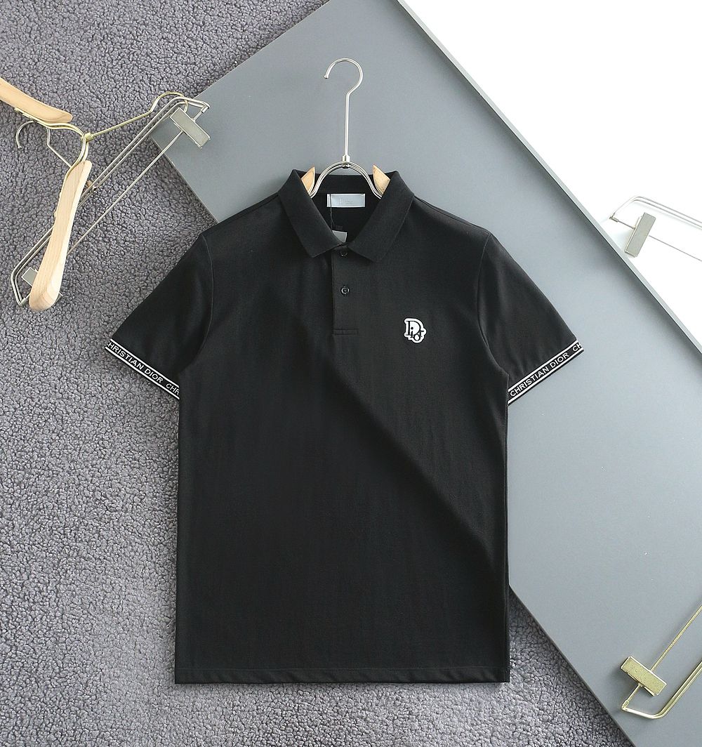 CHRISTIAN DIOR || Regular-Fit Cotton Pique Polo T-Shirt With Logo Embossed