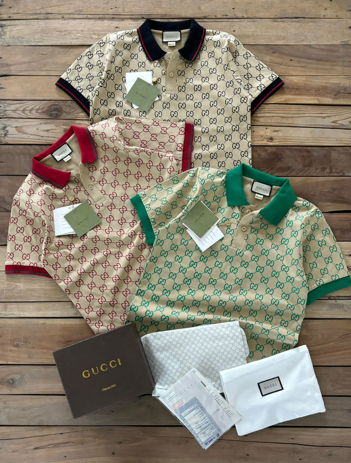 GUCCI || Logo-Jacquard Silk and Cotton-Blend Polo Shirt