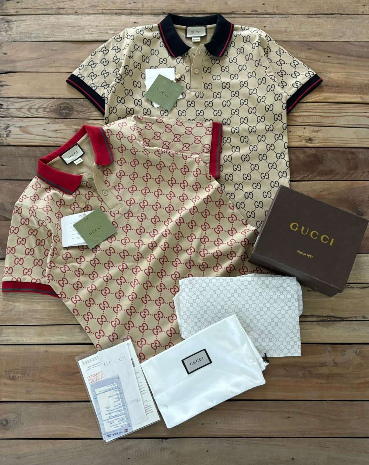 GUCCI || Logo-Jacquard Silk and Cotton-Blend Polo Shirt