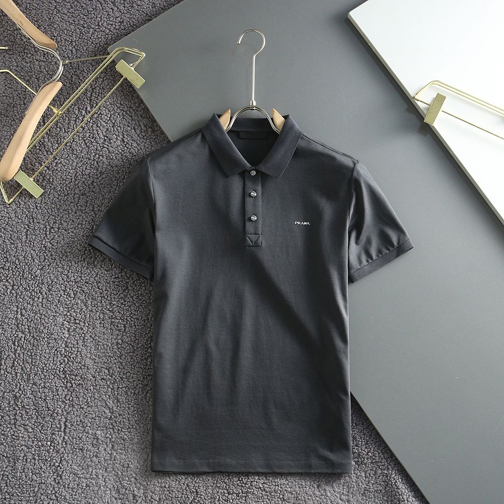 PRADA || Embroidered Logo Polo T-Shirt