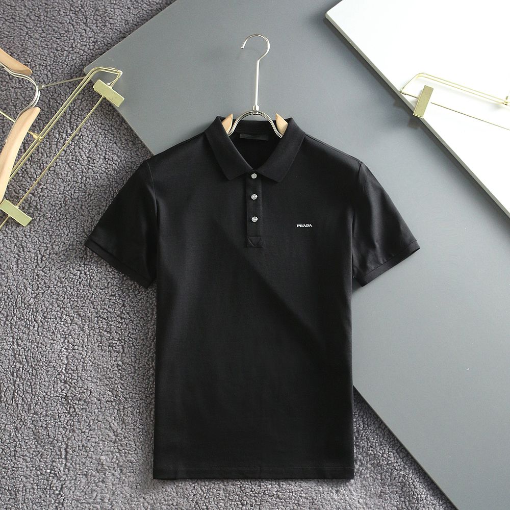 PRADA || Embroidered Logo Polo T-Shirt