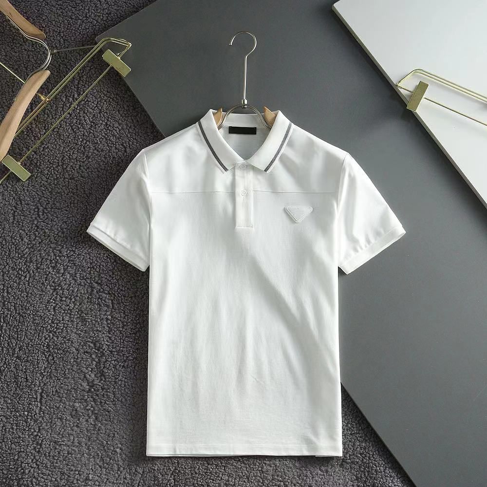 PRADA || Seamless Polo Collar Slim Fit Casual T-Shirt