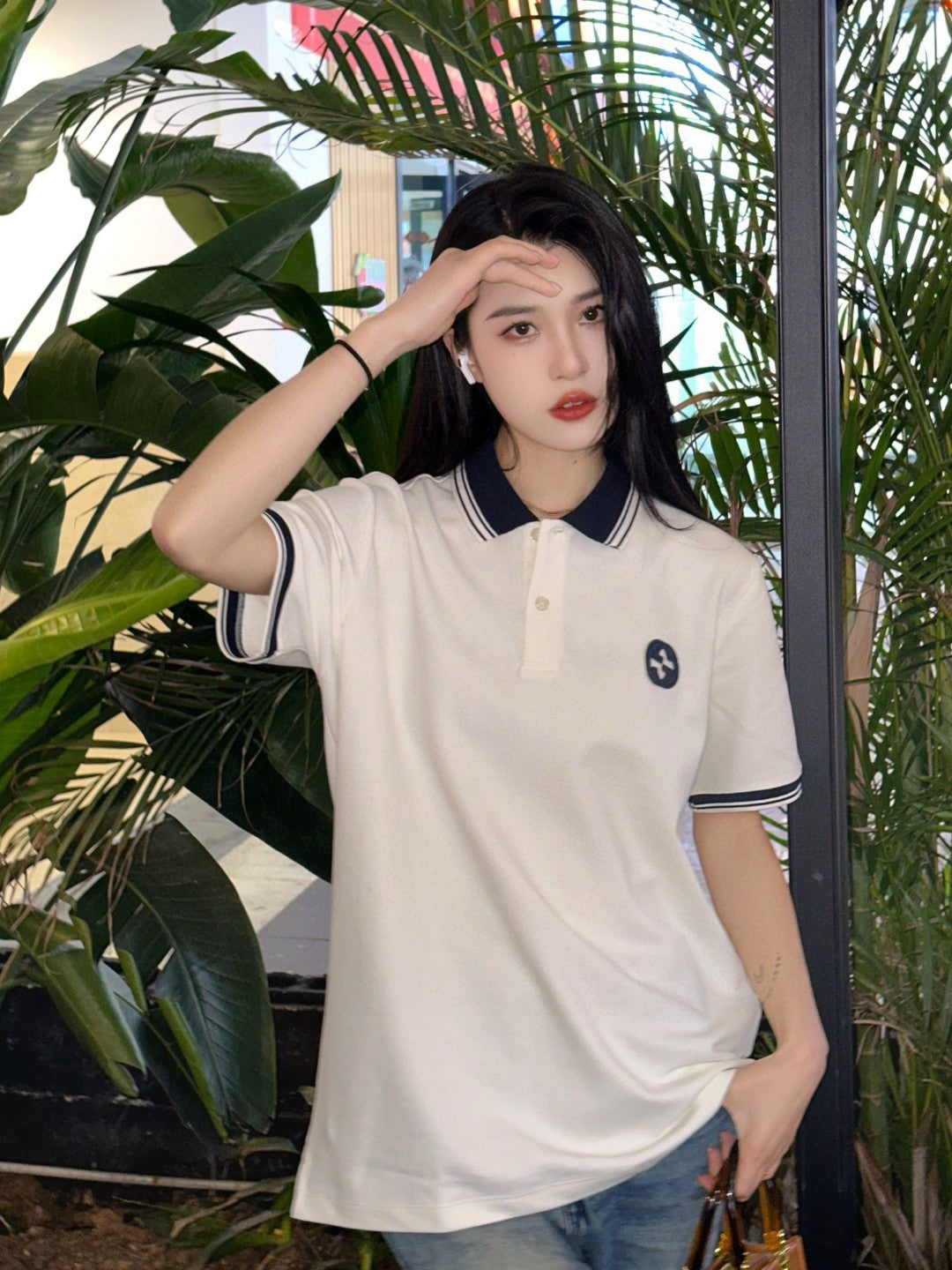 Chic Prada Logo Emblem Polo Shirt