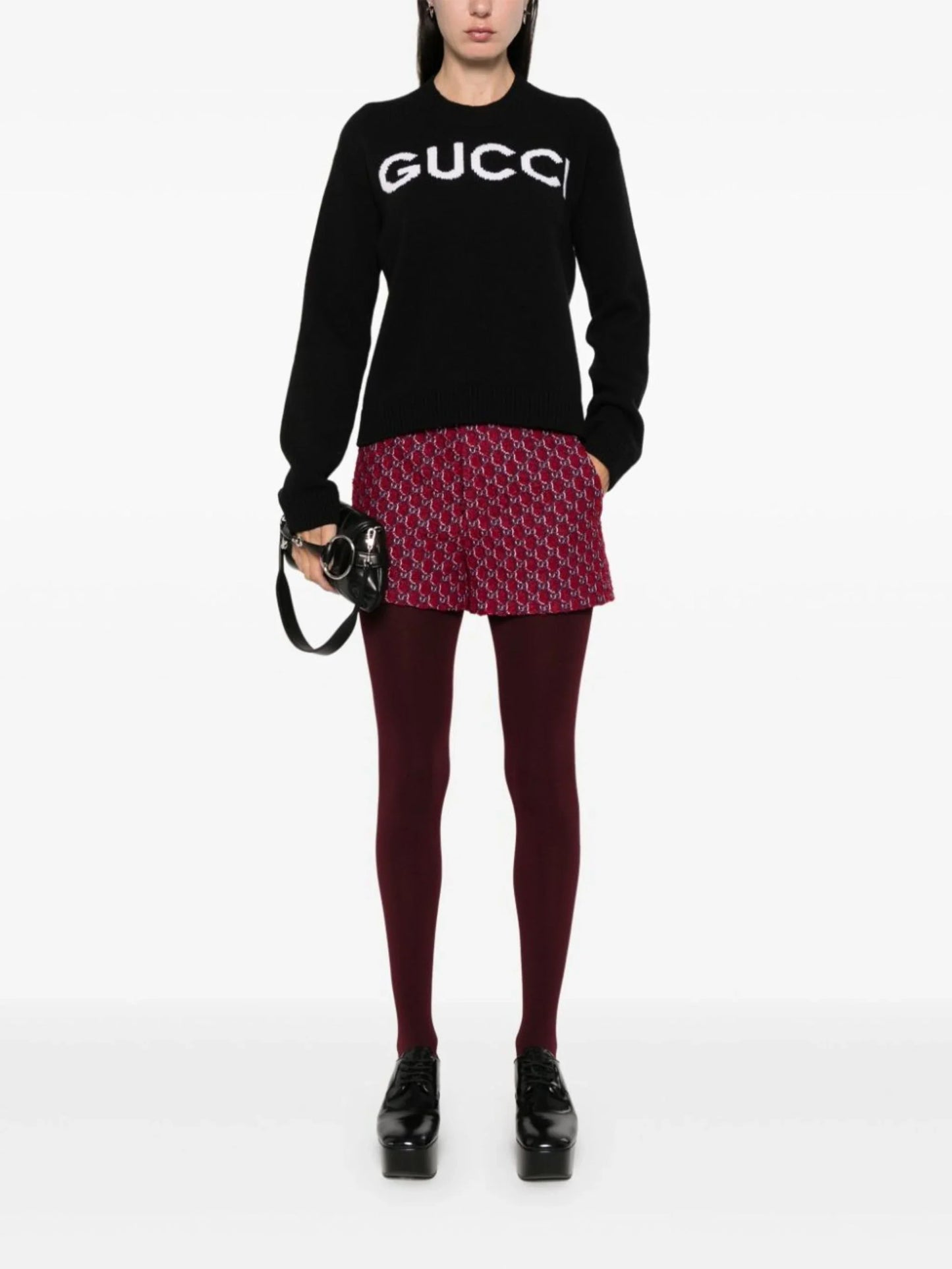 GUCCI || Gucci Intarsia-Logo Wool Sweater For Women