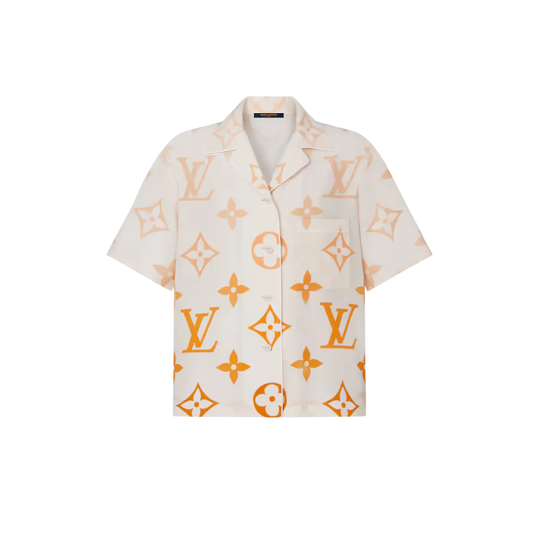 LOUIS VUITTON || Monogram Ombré Silk Pyjama Top