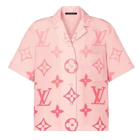 LOUIS VUITTON || Monogram Ombré Silk Pyjama Top