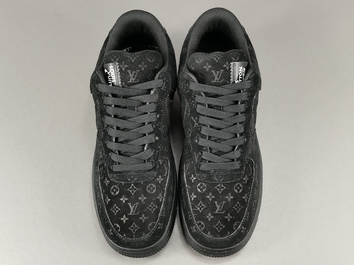 Exclusive NIKE AIR FORCE 1 x LOUIS VUITTON in Sleek Black