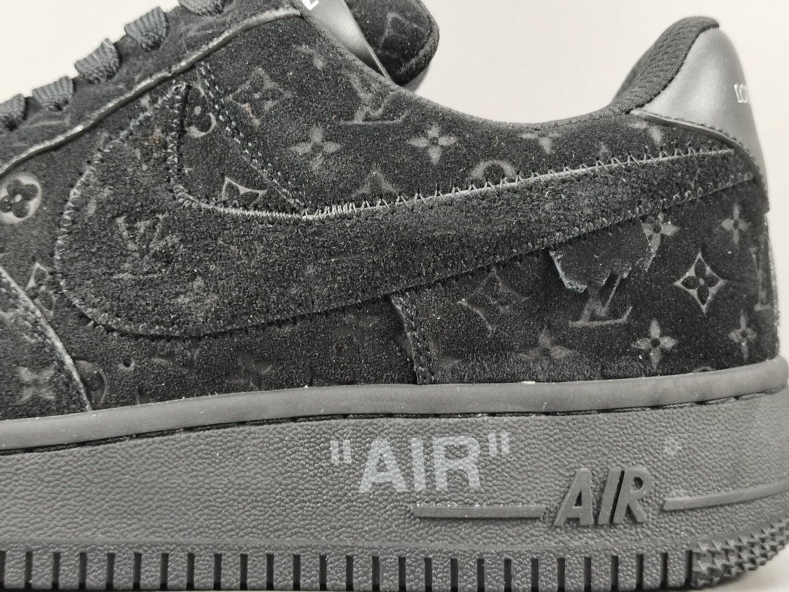 Exclusive NIKE AIR FORCE 1 x LOUIS VUITTON in Sleek Black