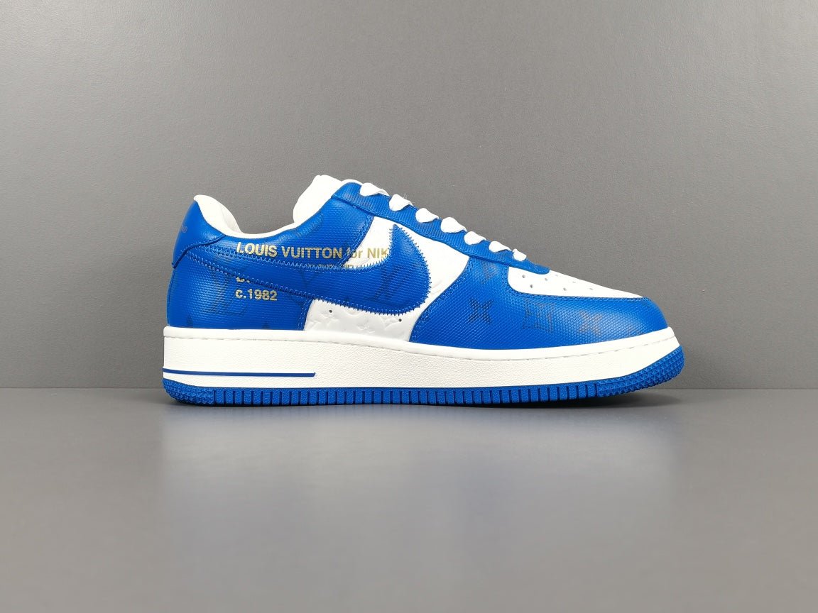 Exclusive NIKE AIR FORCE 1 Collaboration with LOUIS VUITTON in Striking Blue and White