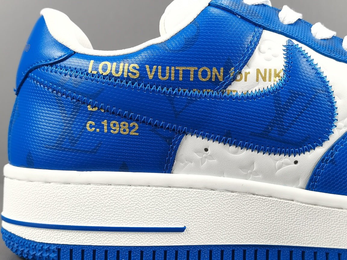 Exclusive NIKE AIR FORCE 1 Collaboration with LOUIS VUITTON in Striking Blue and White