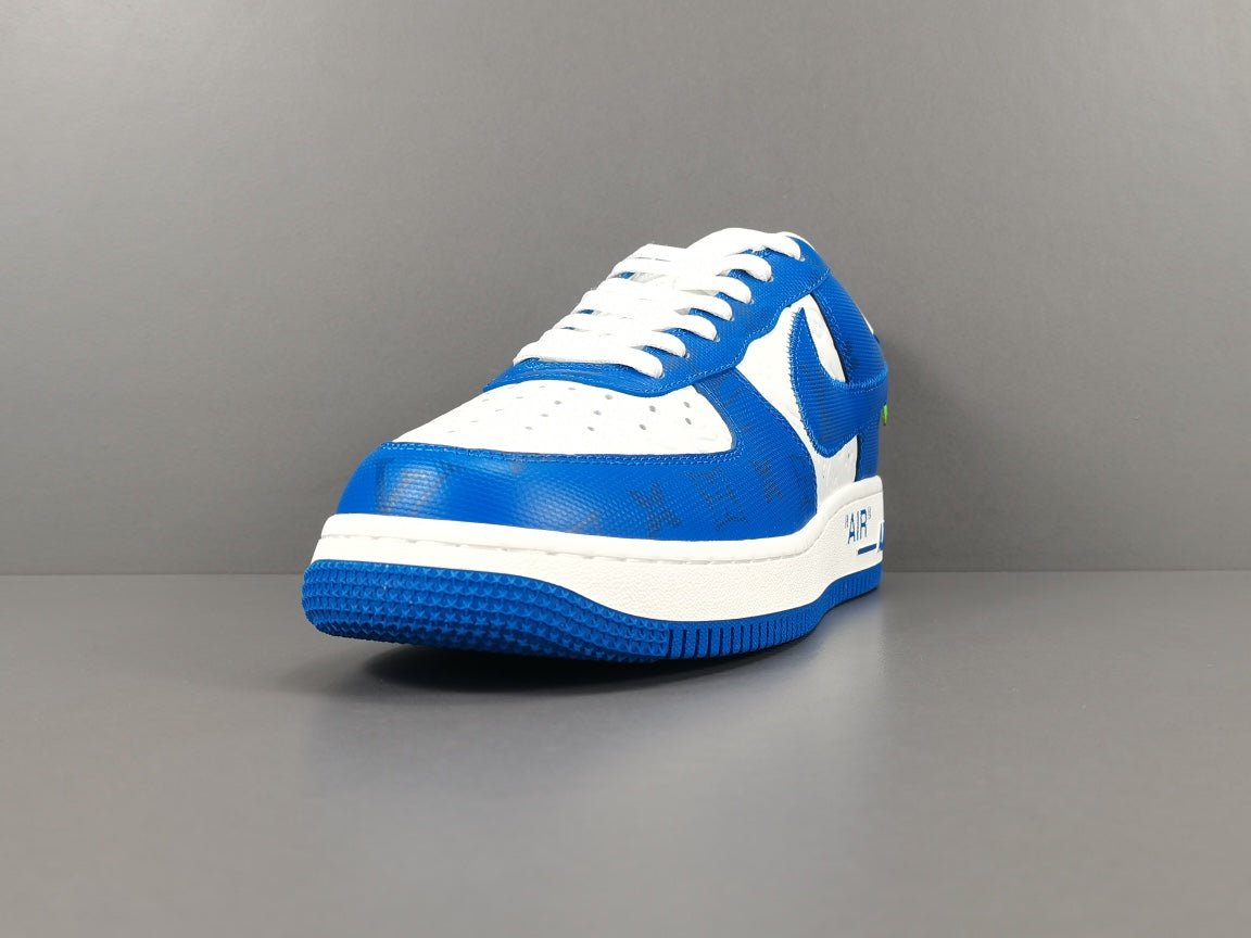 Exclusive NIKE AIR FORCE 1 Collaboration with LOUIS VUITTON in Striking Blue and White