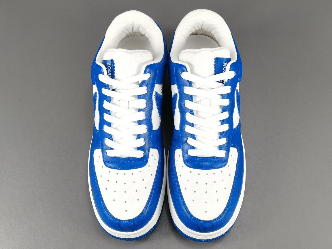 Exclusive NIKE AIR FORCE 1 Collaboration with LOUIS VUITTON in Striking Blue and White