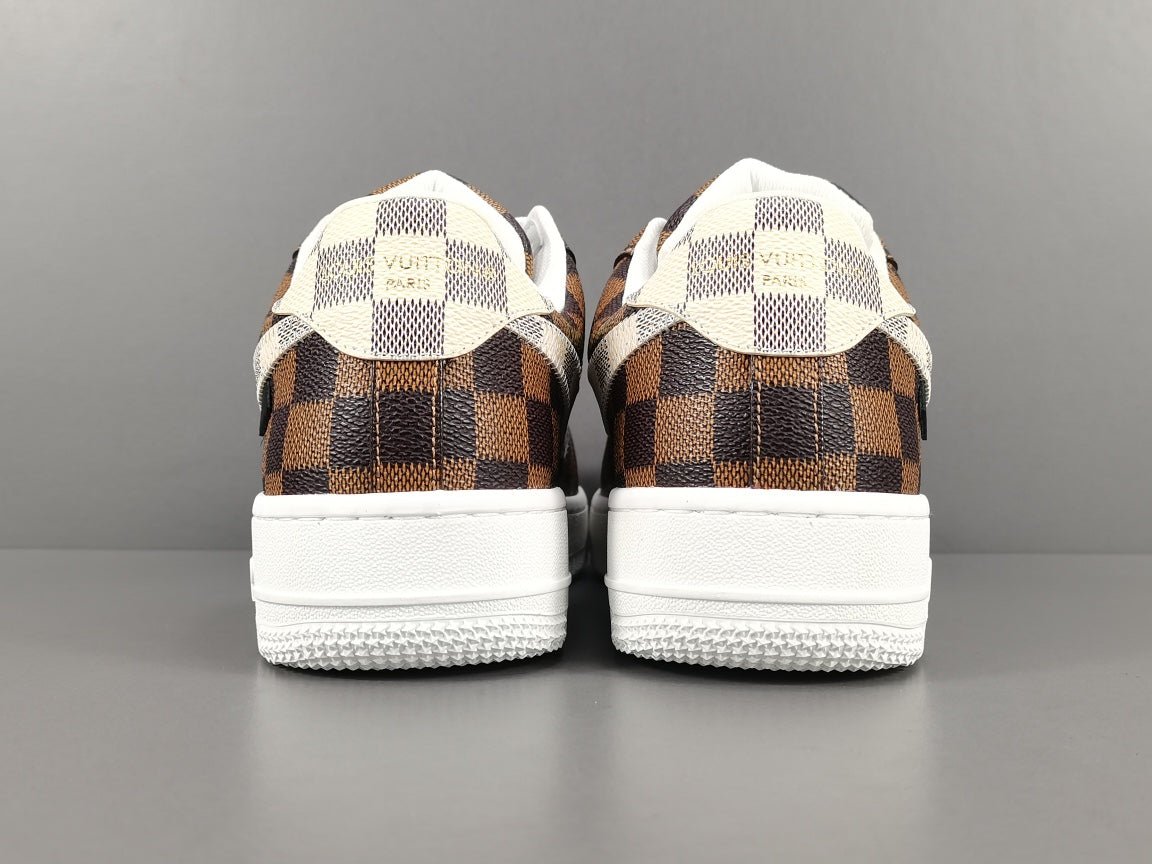 Exclusive NIKE AIR FORCE 1 Collaboration with LOUIS VUITTON in Elegant Brown