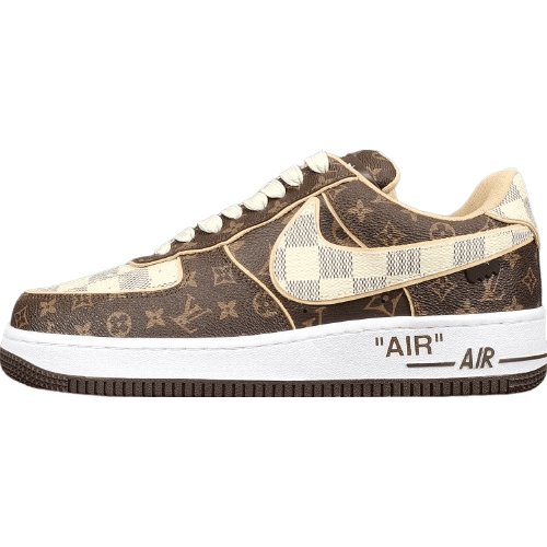 Exclusive NIKE AIR FORCE 1 Collaboration with LOUIS VUITTON in Elegant Brown