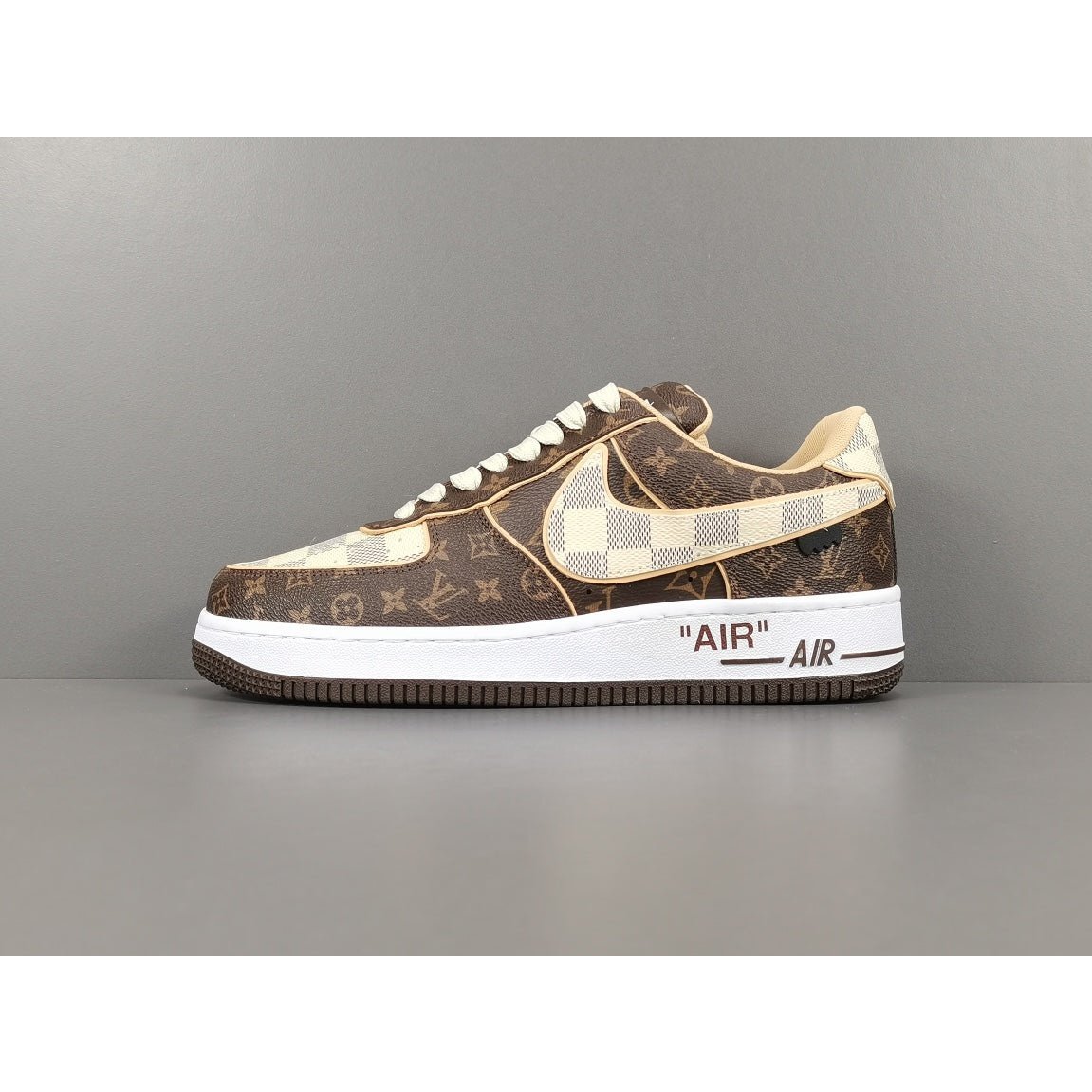 Exclusive NIKE AIR FORCE 1 Collaboration with LOUIS VUITTON in Elegant Brown