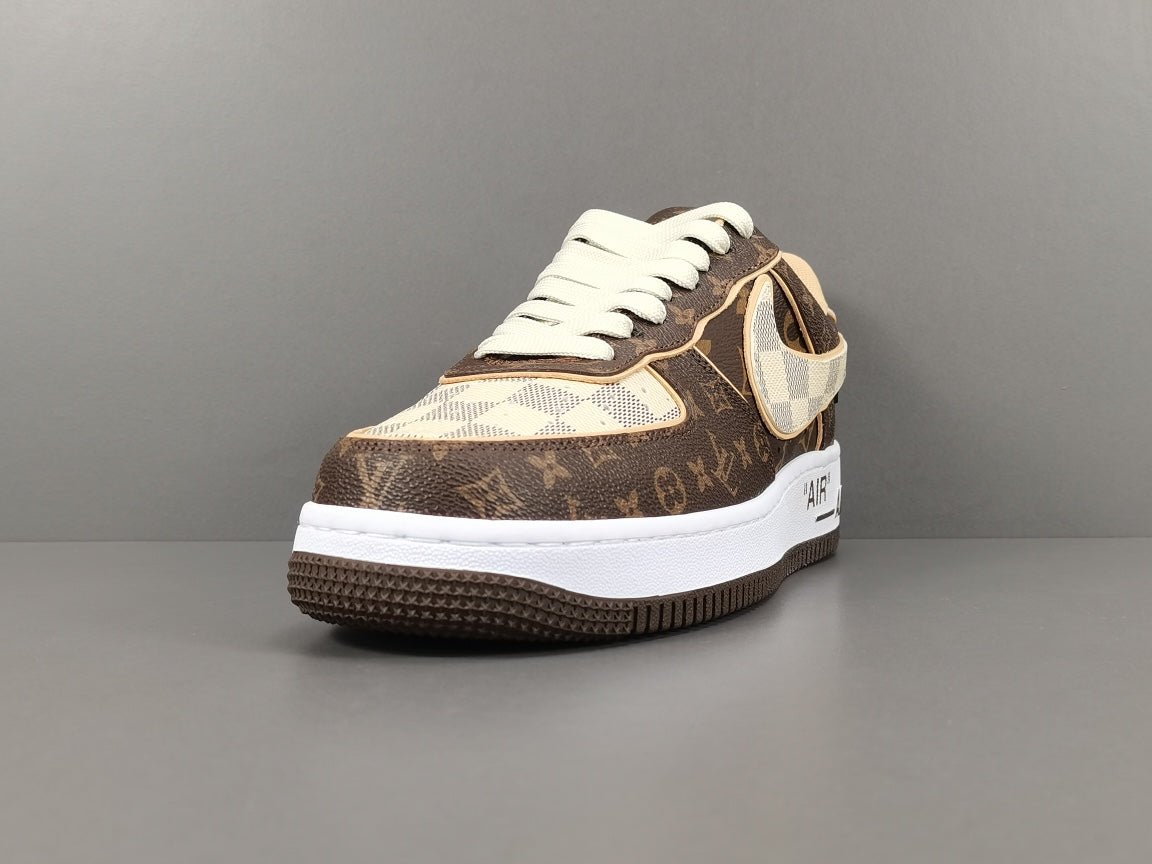 Exclusive NIKE AIR FORCE 1 Collaboration with LOUIS VUITTON in Elegant Brown