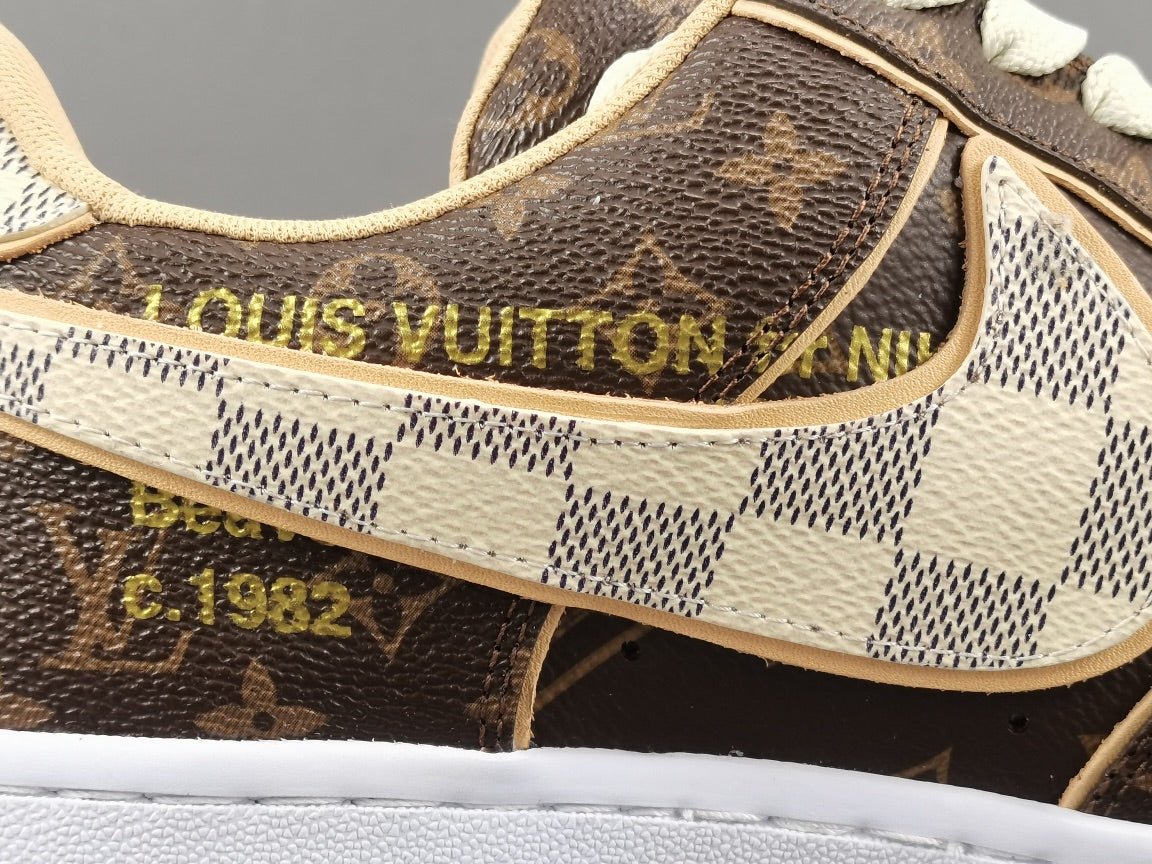 Exclusive NIKE AIR FORCE 1 Collaboration with LOUIS VUITTON in Elegant Brown