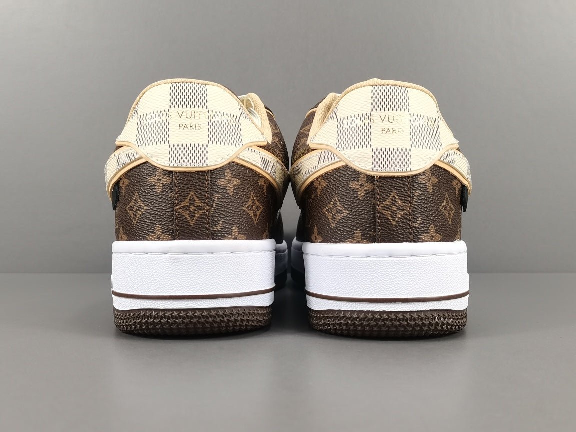 Exclusive NIKE AIR FORCE 1 Collaboration with LOUIS VUITTON in Elegant Brown